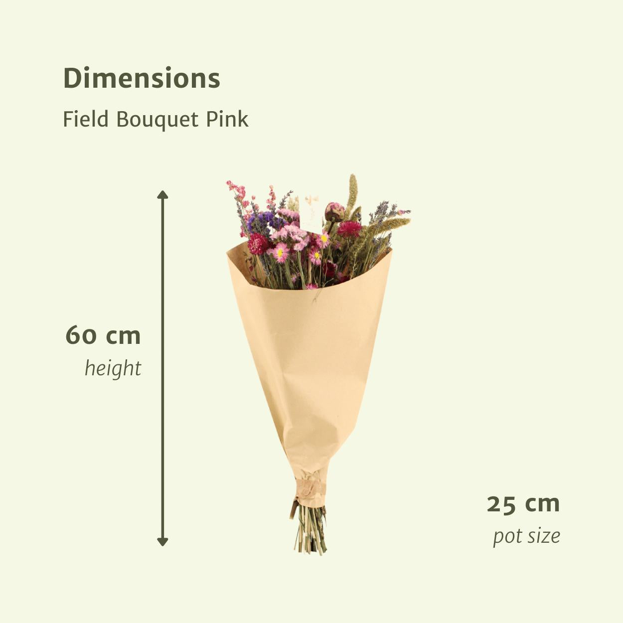 Großes Bouquet Rosa - Trockenstrauß
