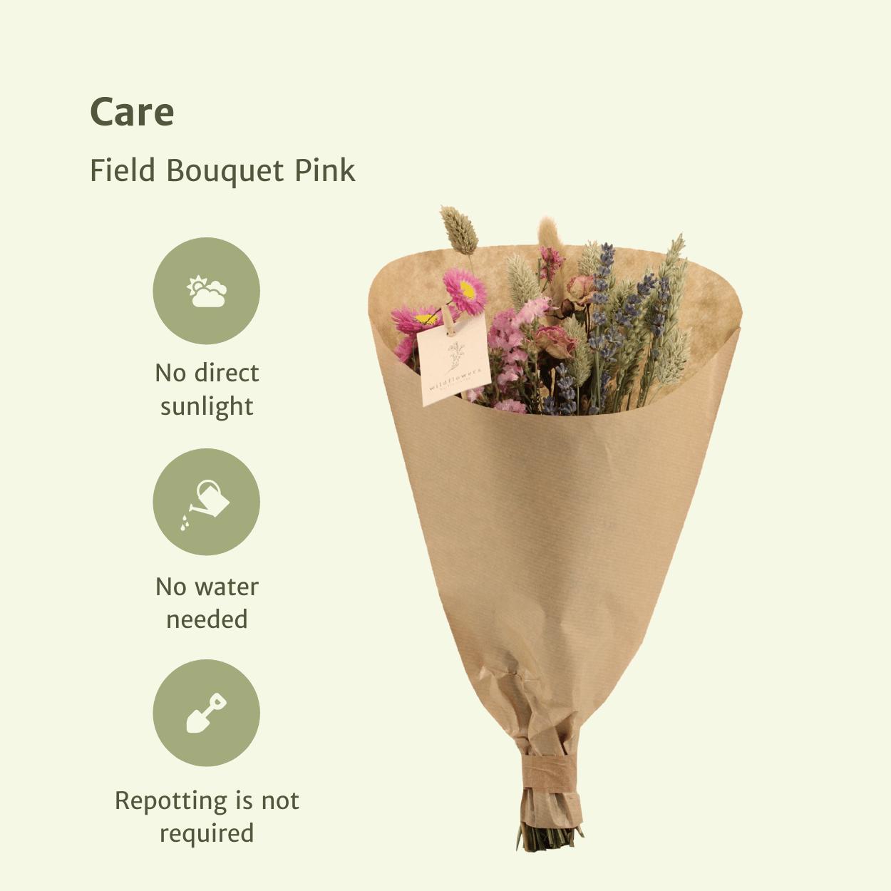 Kleiner Blumenstrauß Rosa - Trockener Blumenstrauß bestellen