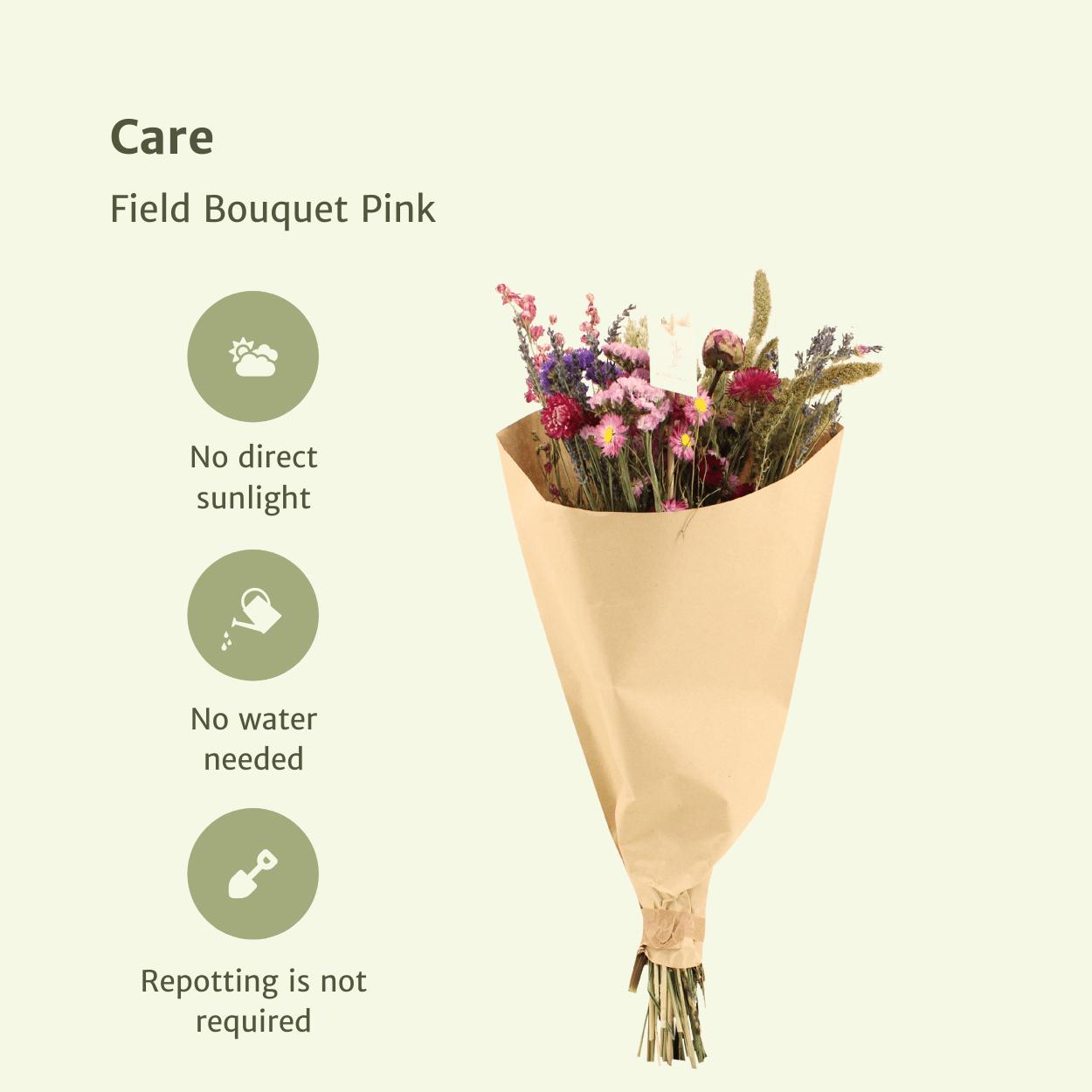 Großes Bouquet Rosa - Trockenstrauß